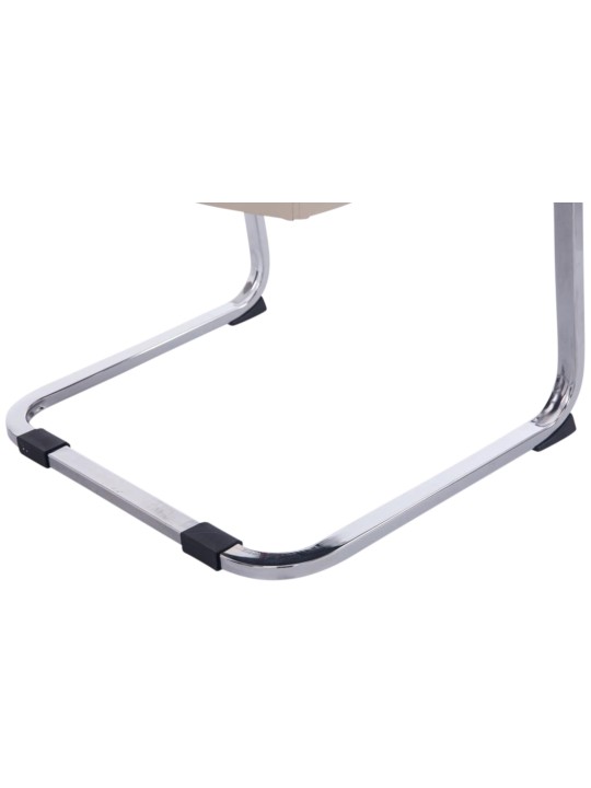 Lot de 2 chaises cantilever XL Anubis, crème