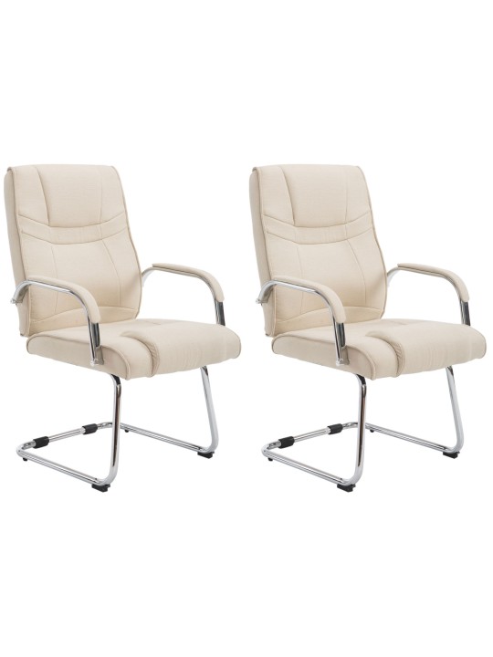 Lot de 2 chaises Attila tissu, crème Lot de 2 chaises Attila tissu, crème