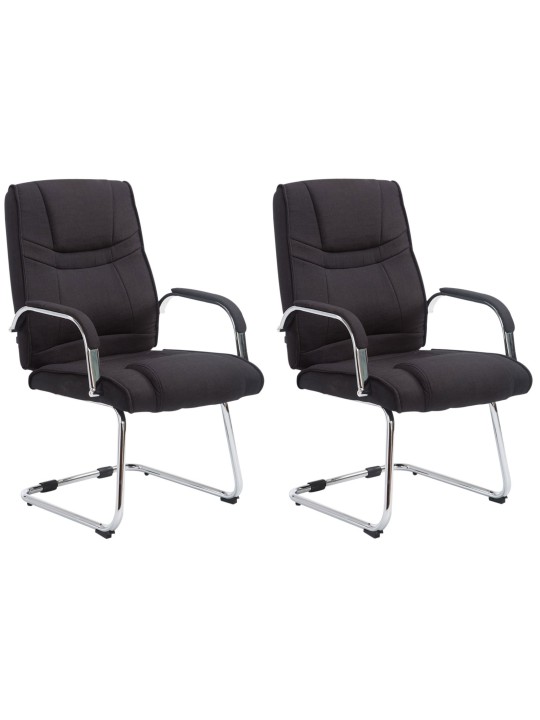 Lot de 2 chaises Attila tissu, noir Lot de 2 chaises Attila tissu, noir