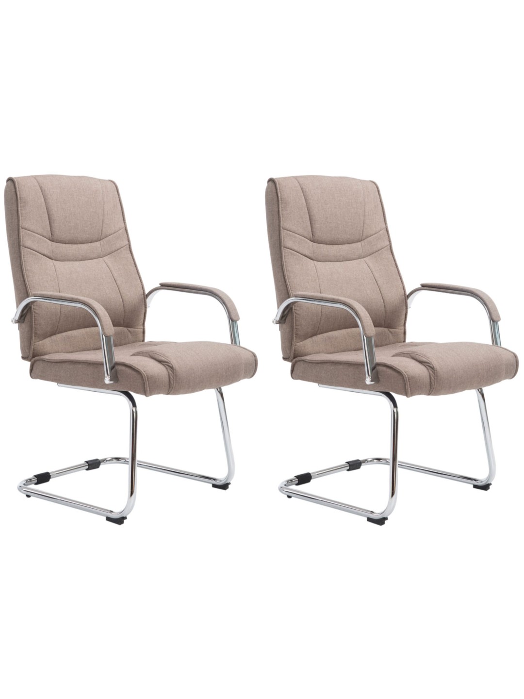 Lot de 2 chaises Attila tissu, taupe