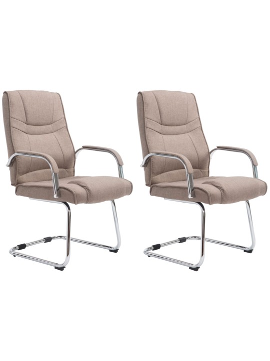 Lot de 2 chaises Attila tissu, taupe Lot de 2 chaises Attila tissu, taupe