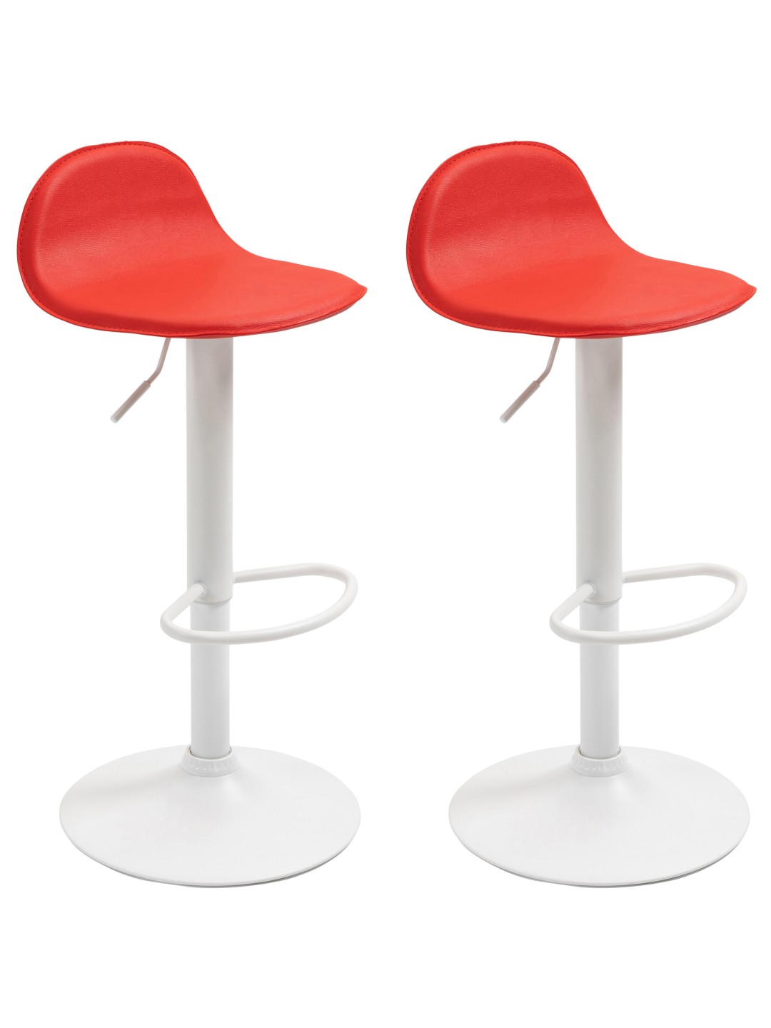 Lot de 2 tabourets de bar Lana V2, rouge
