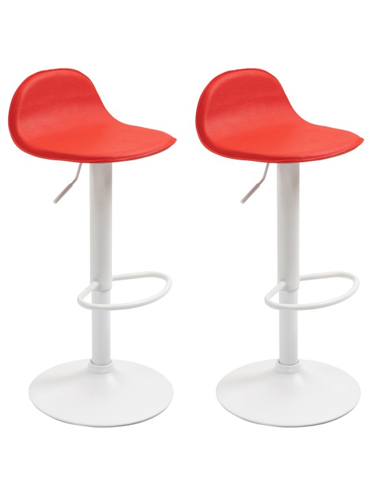 Lot de 2 tabourets de bar Lana V2, rouge