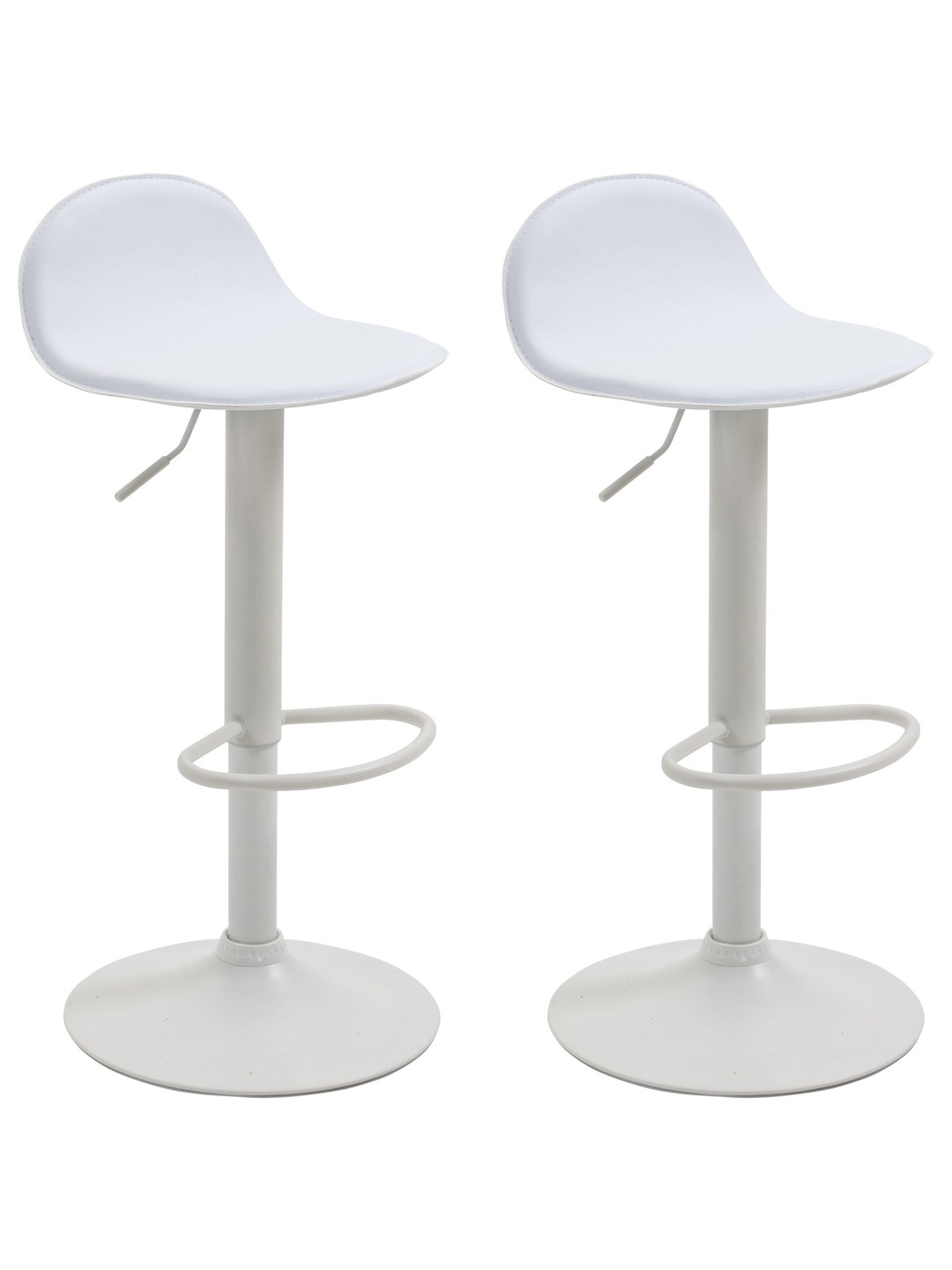 Lot de 2 tabourets de bar Lana V2, blanc