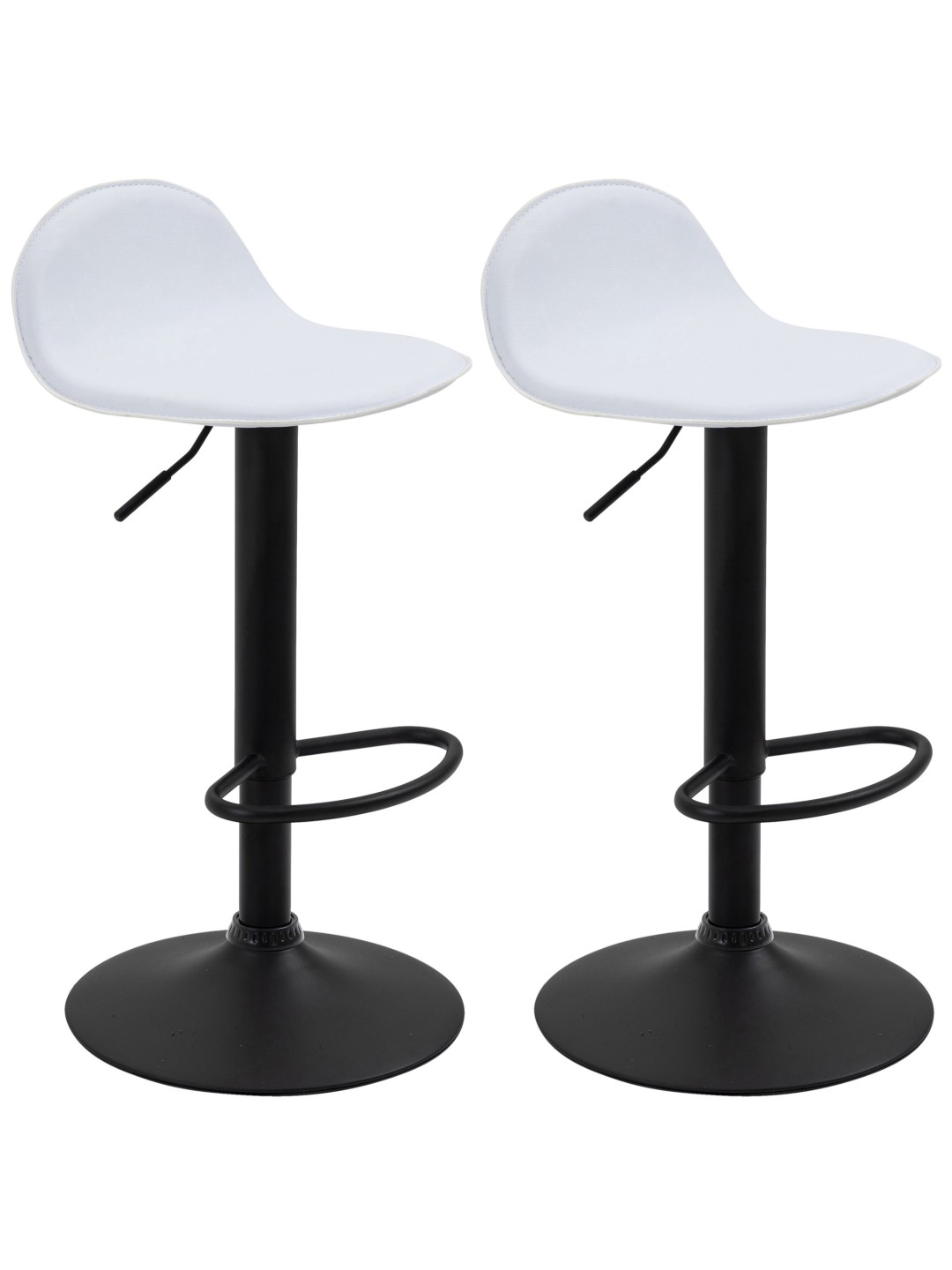 Lot de 2 tabourets de bar Lana V2, blanc