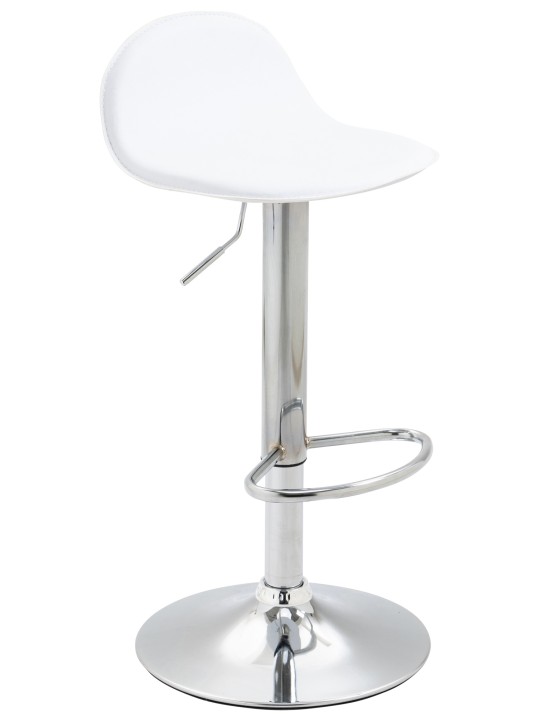 Lot de 2 tabourets de bar Lana V2 chromé, blanc