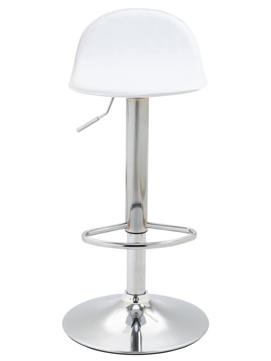 Lot de 2 tabourets de bar Lana V2 chromé, blanc