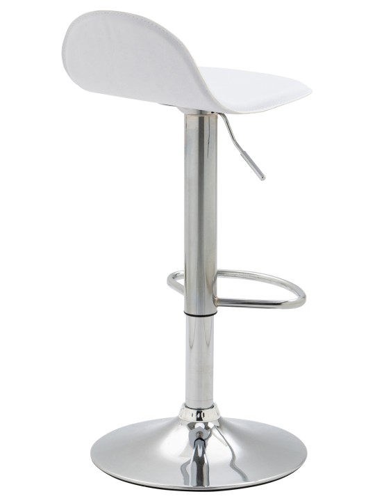 Lot de 2 tabourets de bar Lana V2 chromé, blanc
