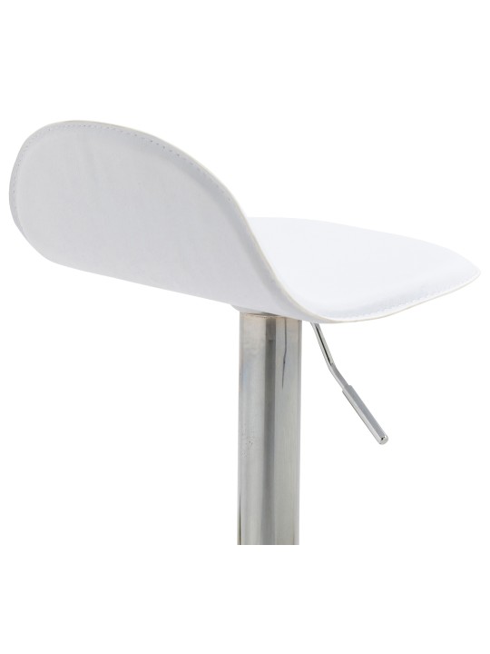 Lot de 2 tabourets de bar Lana V2 chromé, blanc
