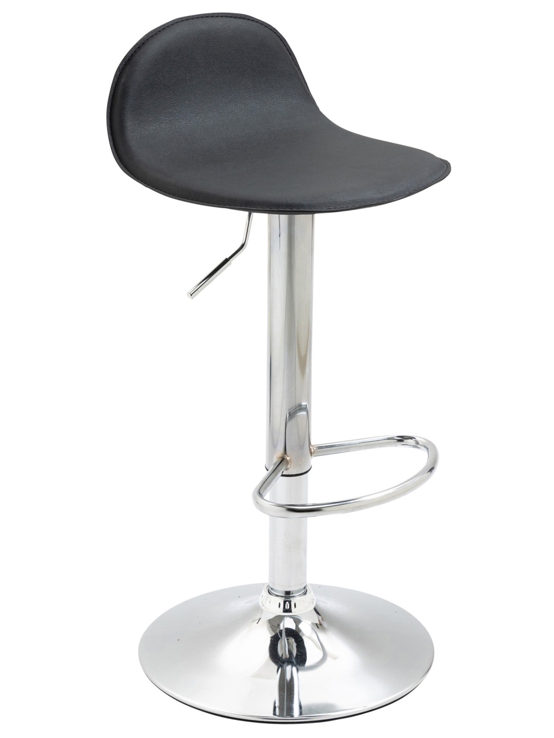 Lot de 2 tabourets de bar Lana V2 chromé, noir