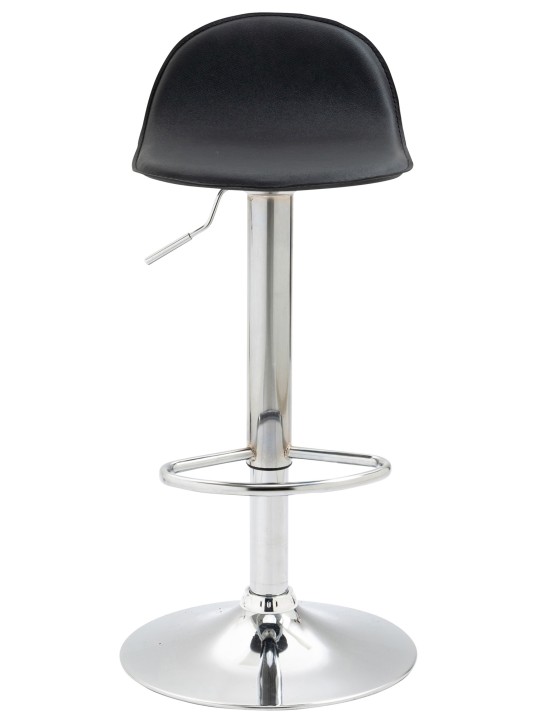 Lot de 2 tabourets de bar Lana V2 chromé, noir