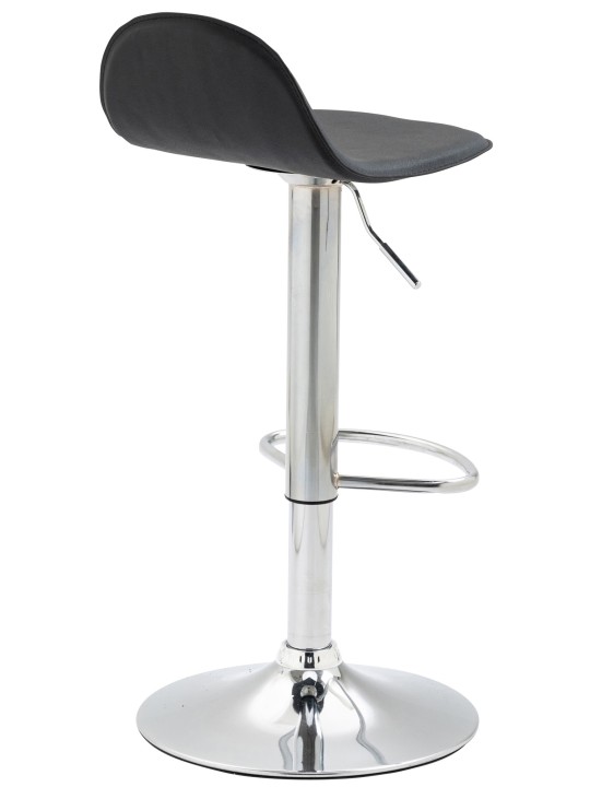 Lot de 2 tabourets de bar Lana V2 chromé, noir