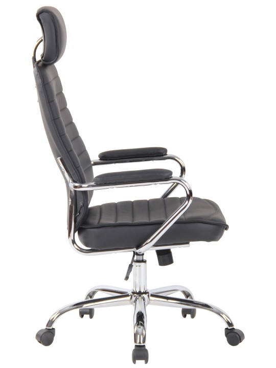 Chaise de bureau Rako cuir véritable, noir Chaise de bureau Rako cuir véritable, noir