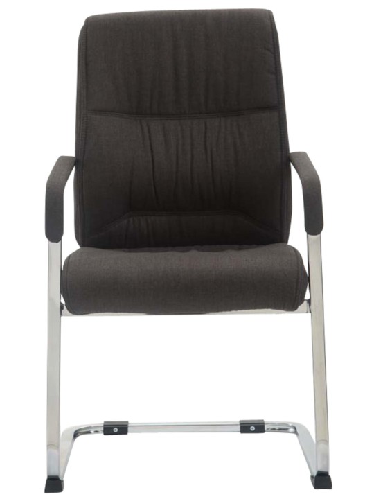 Lot de 2 chaises cantilever XL tissu Anubis, gris foncé