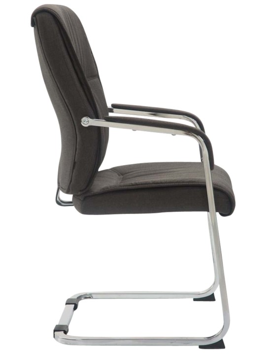 Lot de 2 chaises cantilever XL tissu Anubis, gris foncé