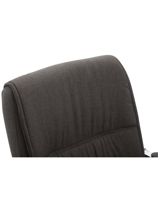 Lot de 2 chaises cantilever XL tissu Anubis, gris foncé