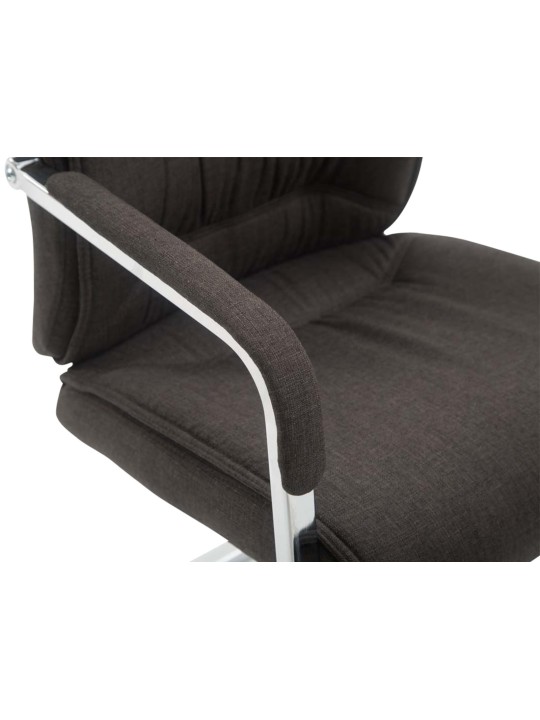 Lot de 2 chaises cantilever XL tissu Anubis, gris foncé