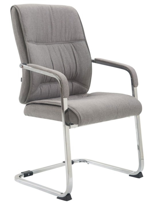 Lot de 2 chaises cantilever XL tissu Anubis, gris