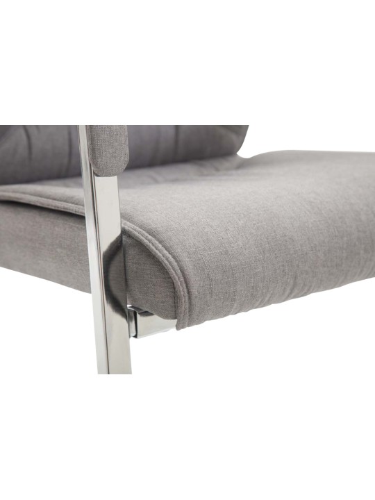 Lot de 2 chaises cantilever XL tissu Anubis, gris