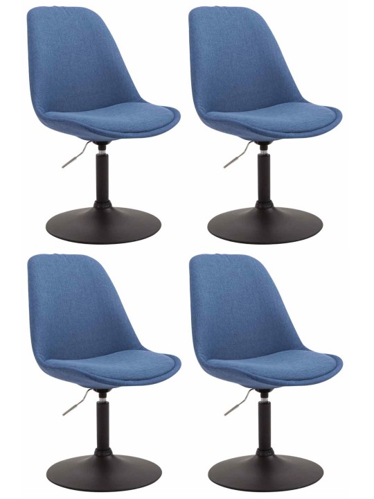 Lot de 4 chaises Maverick B tissu, bleu Lot de 4 chaises Maverick B tissu, bleu