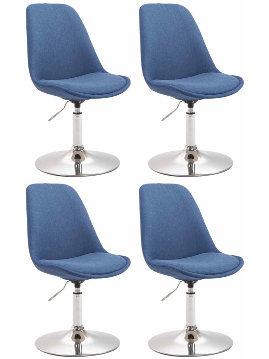 Lot de 4 chaises Maverick C tissu, bleu Lot de 4 chaises Maverick C tissu, bleu