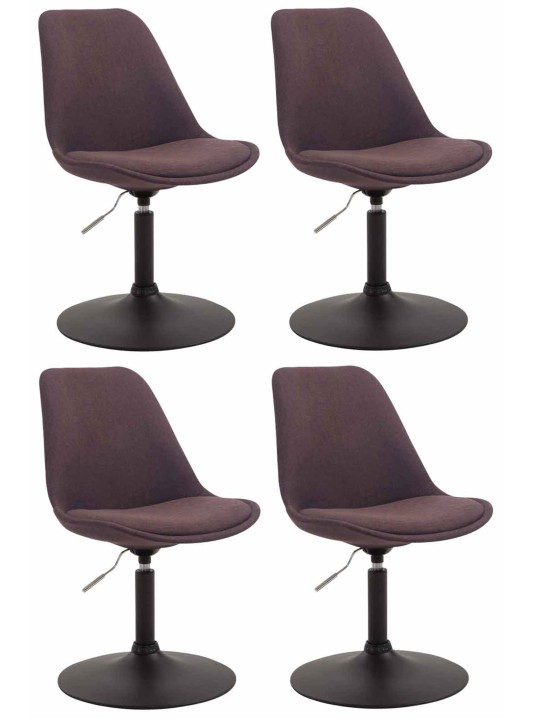Lot de 4 chaises Maverick B tissu, brun Lot de 4 chaises Maverick B tissu, brun