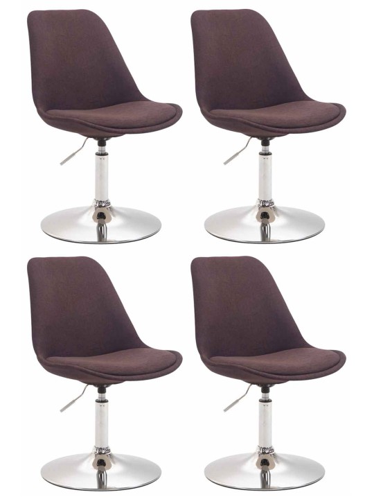 Lot de 4 chaises Maverick C tissu, brun Lot de 4 chaises Maverick C tissu, brun