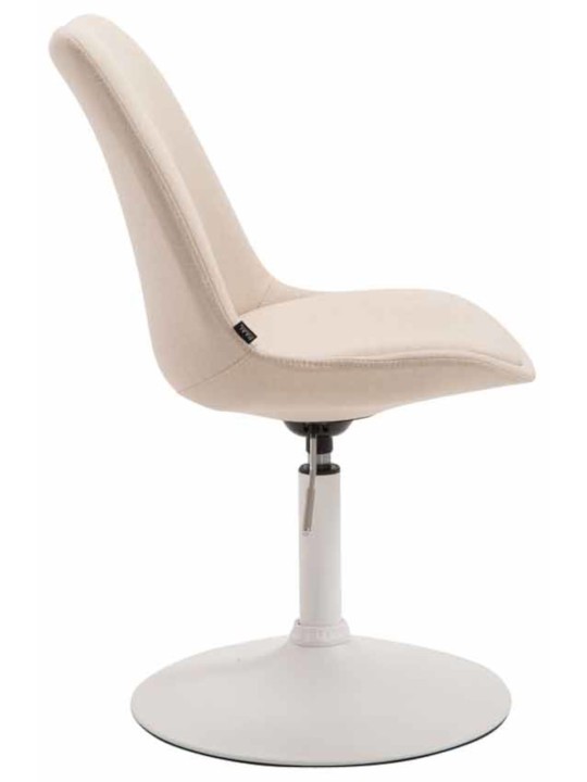 Lot de 4 chaises Maverick W tissu, crème