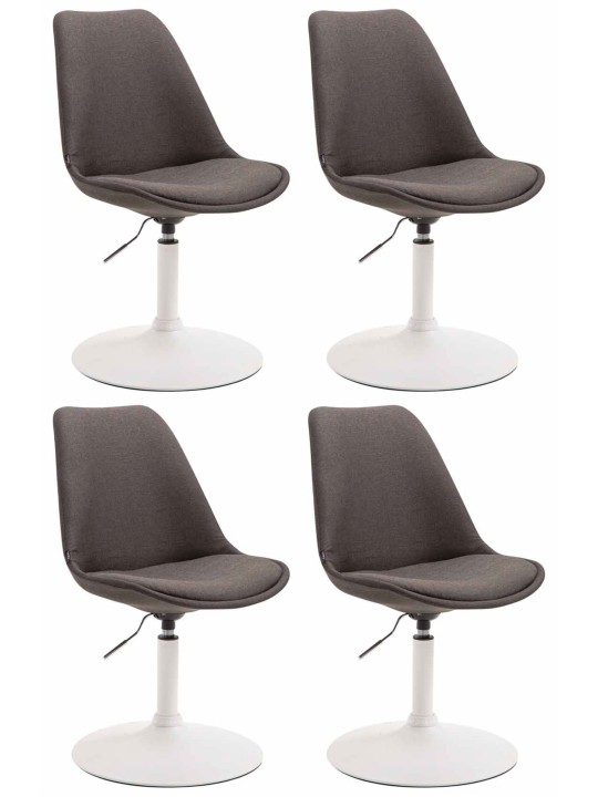 Lot de 4 chaises Maverick W tissu, gris foncé