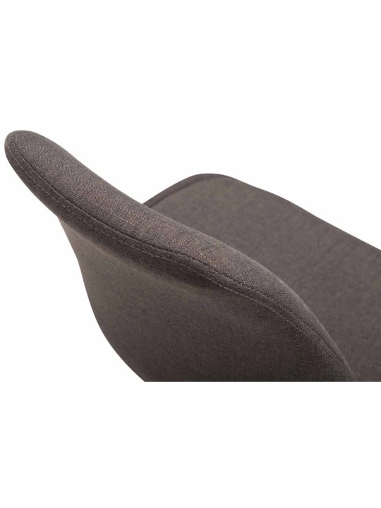 Lot de 4 chaises Maverick W tissu, gris foncé