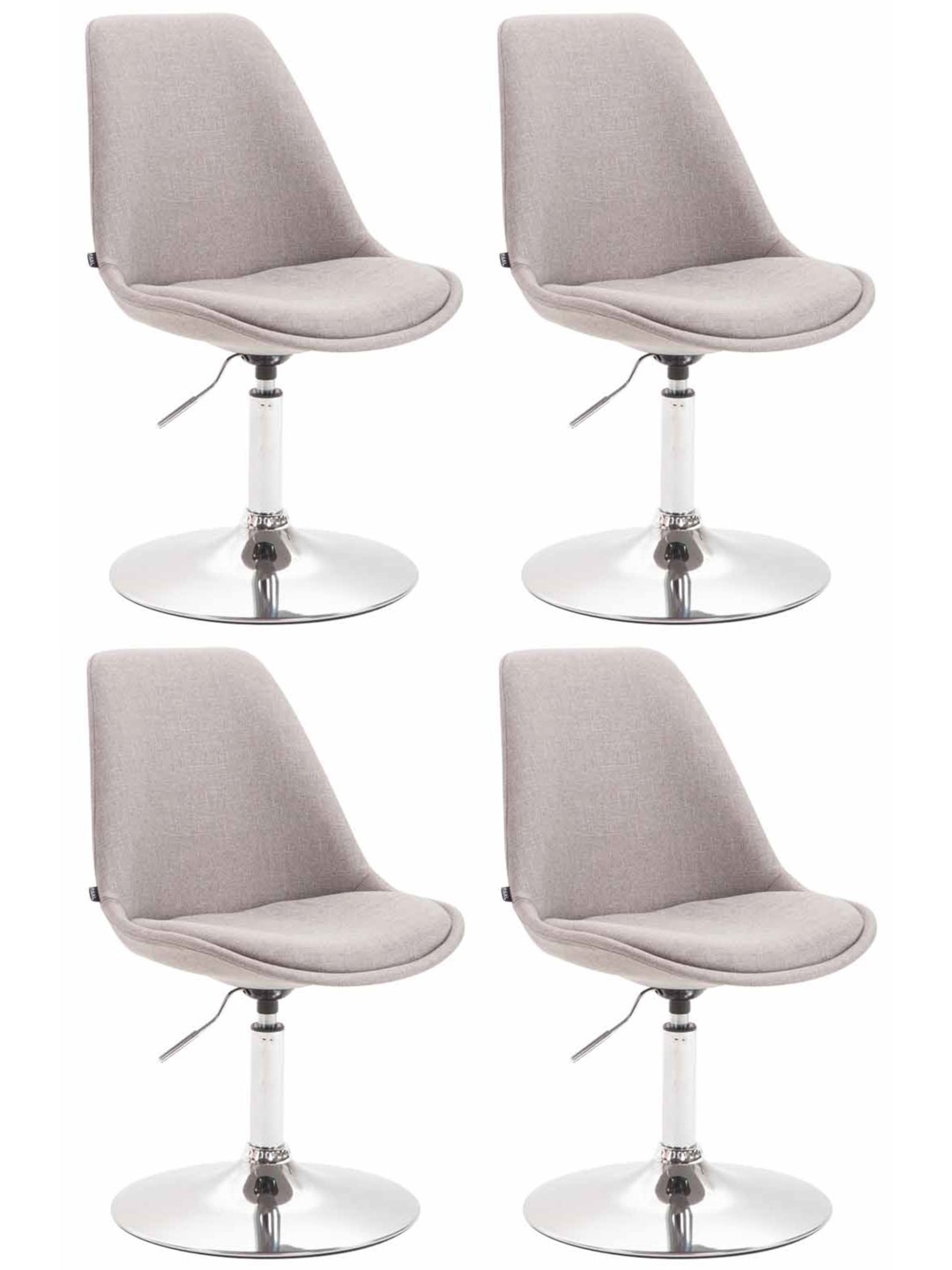 Lot de 4 chaises Maverick C tissu, gris