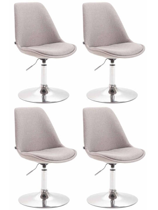 Lot de 4 chaises Maverick C tissu, gris