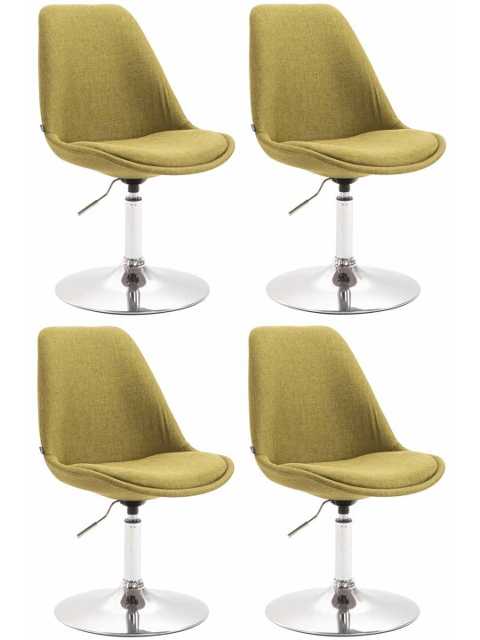 Lot de 4 chaises Maverick C tissu, vert