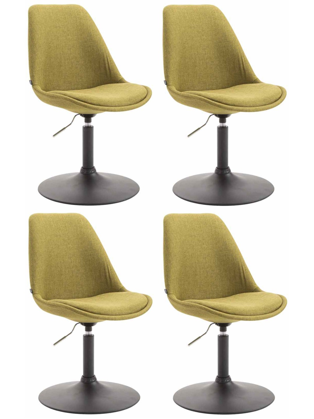 Lot de 4 chaises Maverick B tissu, vert