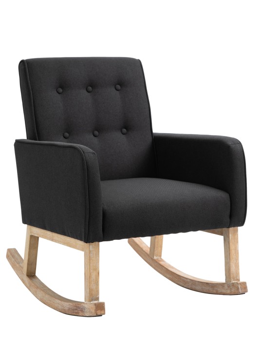 Fauteuil à bascule Dream tissu, noir Fauteuil à bascule Dream tissu, noir