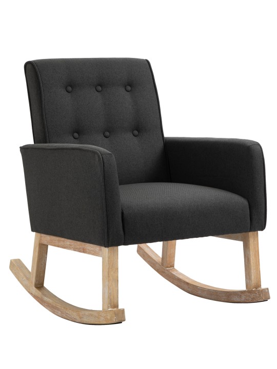 Fauteuil à bascule Dream tissu, gris foncé