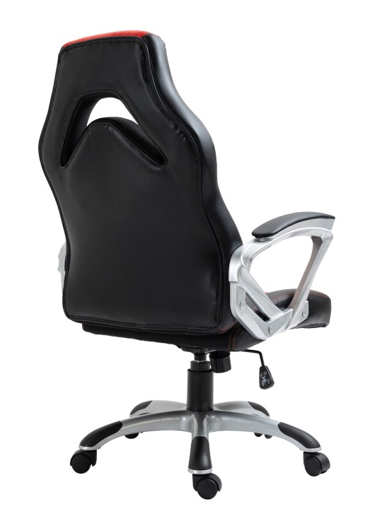 Chaise de bureau Foxton simili cuir, noir/rouge Chaise de bureau Foxton simili cuir, noir/rouge