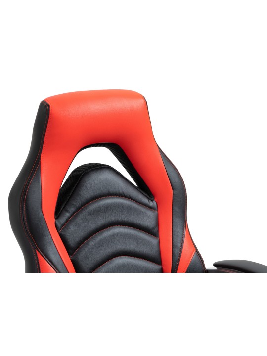 Chaise de bureau Foxton simili cuir, noir/rouge Chaise de bureau Foxton simili cuir, noir/rouge