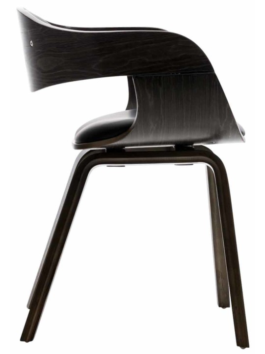 Lot de 2 chaises Kingston simili cuir, noir/gris