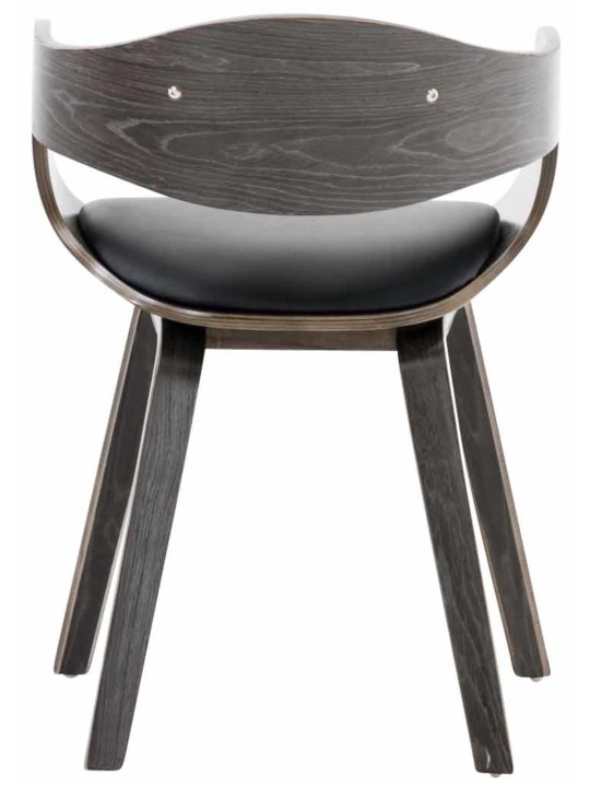 Lot de 2 chaises Kingston simili cuir, noir/gris