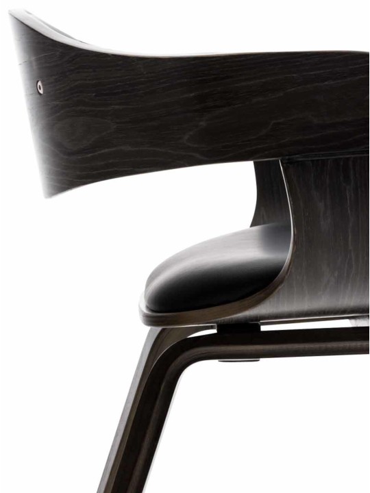 Lot de 2 chaises Kingston simili cuir, noir/gris