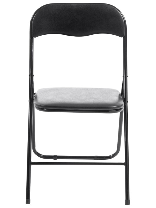 Lot de 2 chaises pliantes Felix, noir/noir