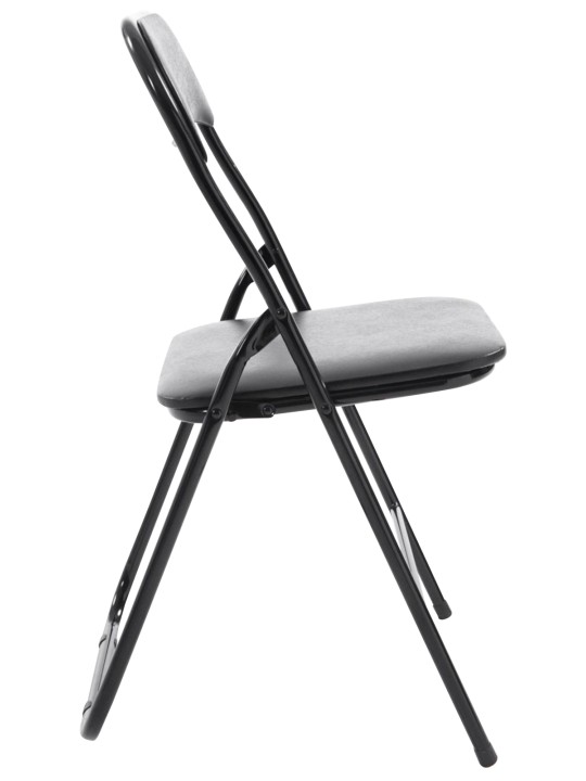 Lot de 2 chaises pliantes Felix, noir/noir