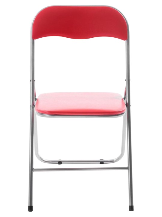Lot de 2 chaises pliantes Felix, rouge/argent
