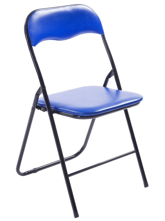 Lot de 2 chaises pliantes Felix, bleu/noir