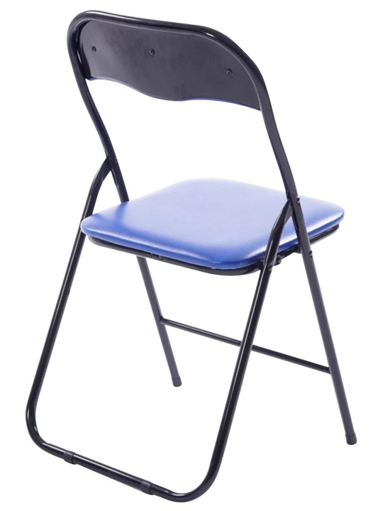 Lot de 2 chaises pliantes Felix, bleu/noir