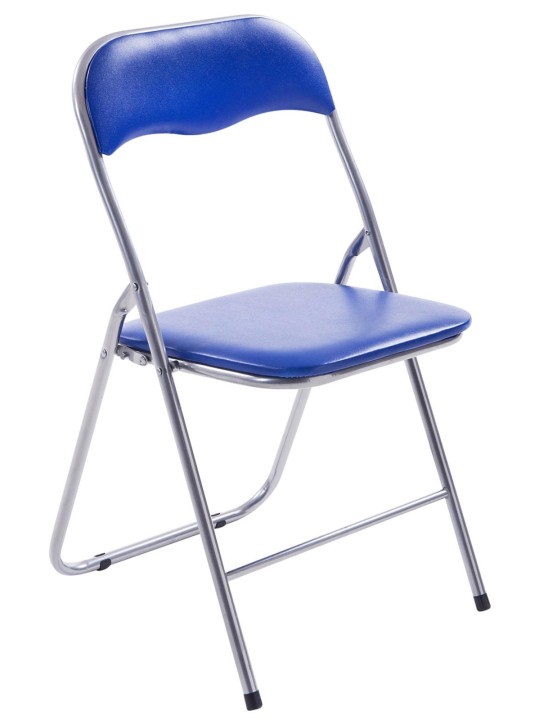 Lot de 2 chaises pliantes Felix, bleu/argent