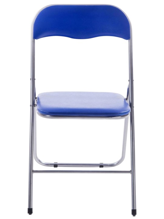Lot de 2 chaises pliantes Felix, bleu/argent