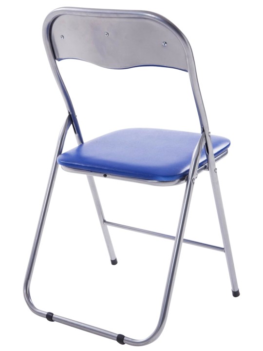 Lot de 2 chaises pliantes Felix, bleu/argent