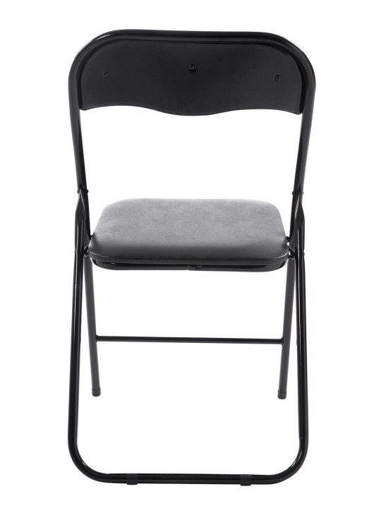 Lot de 2 chaises pliantes Felix, noir/noir